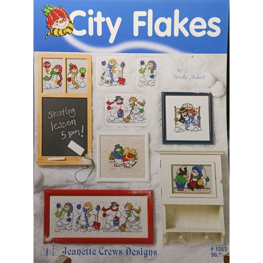 City Flakes Cross-Stitch Pattern Book By Jeanette Crews Designs #1263